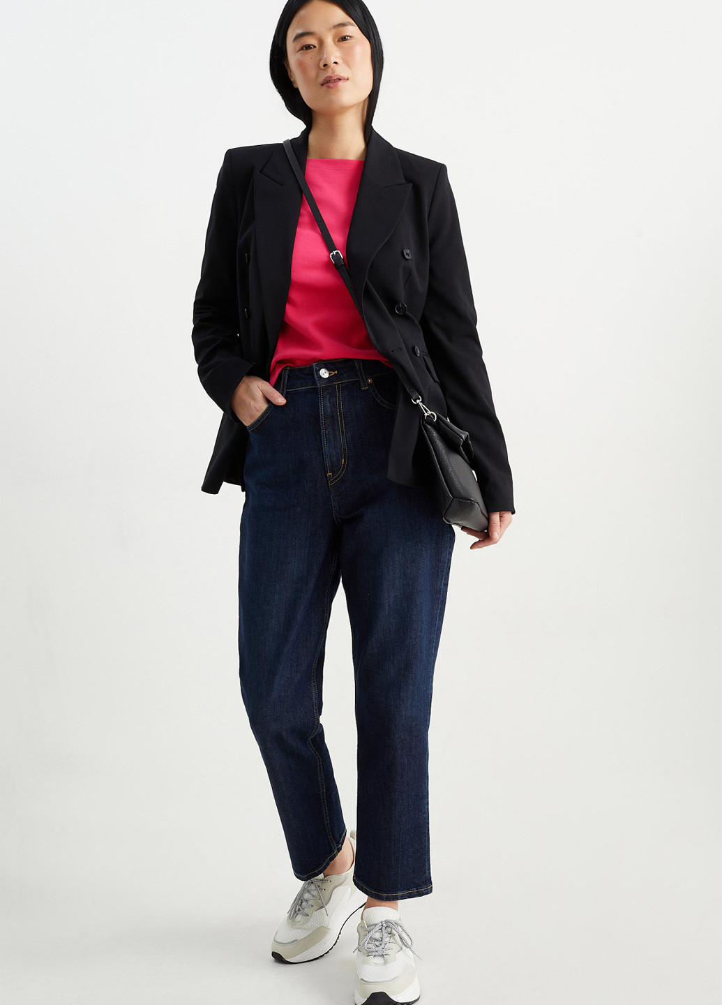 Малиновый демисезонный свитер C&A