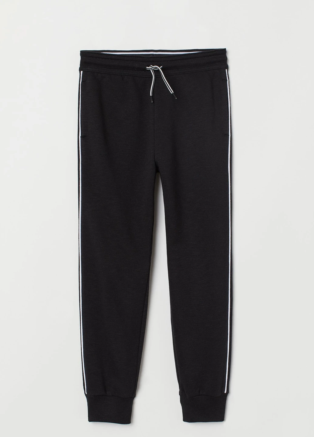 Черные кэжуал демисезонные брюки H&M