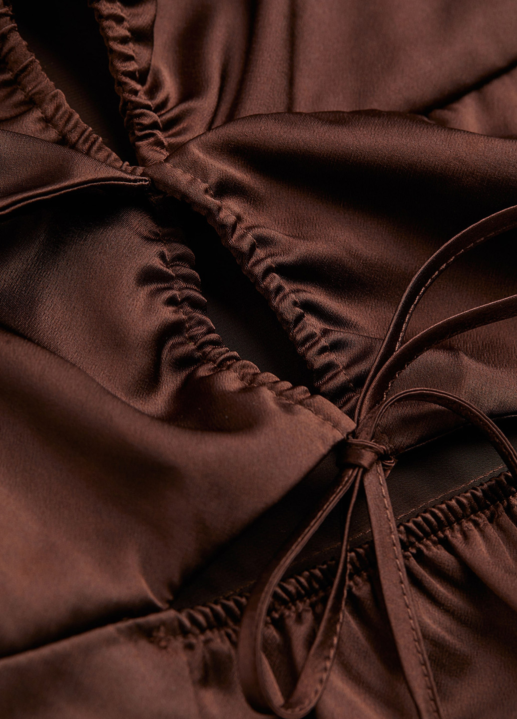 Темно-коричневое кэжуал платье платье-комбинация H&M однотонное