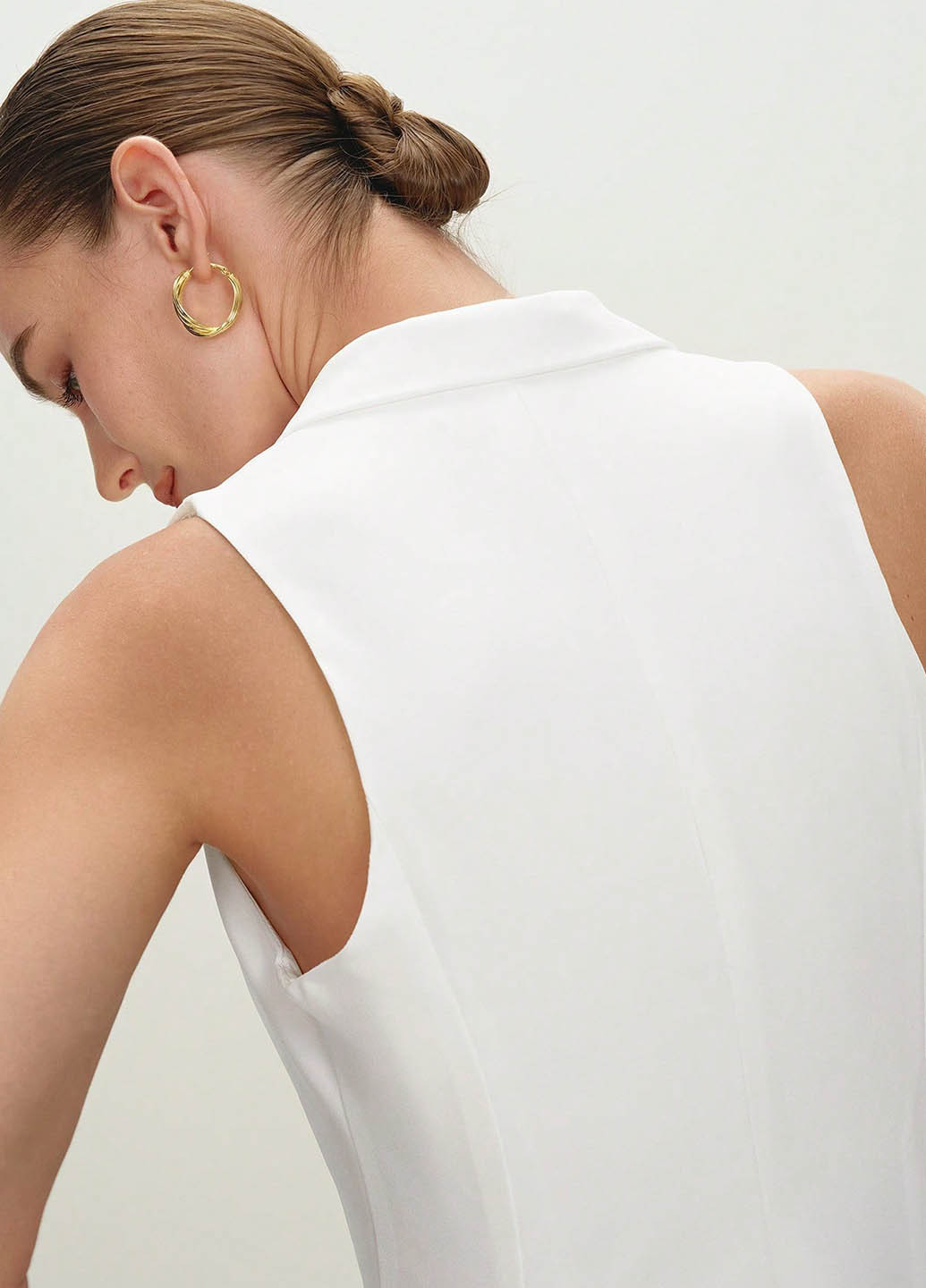 Белое кэжуал платье платье-жакет SHEIN однотонное