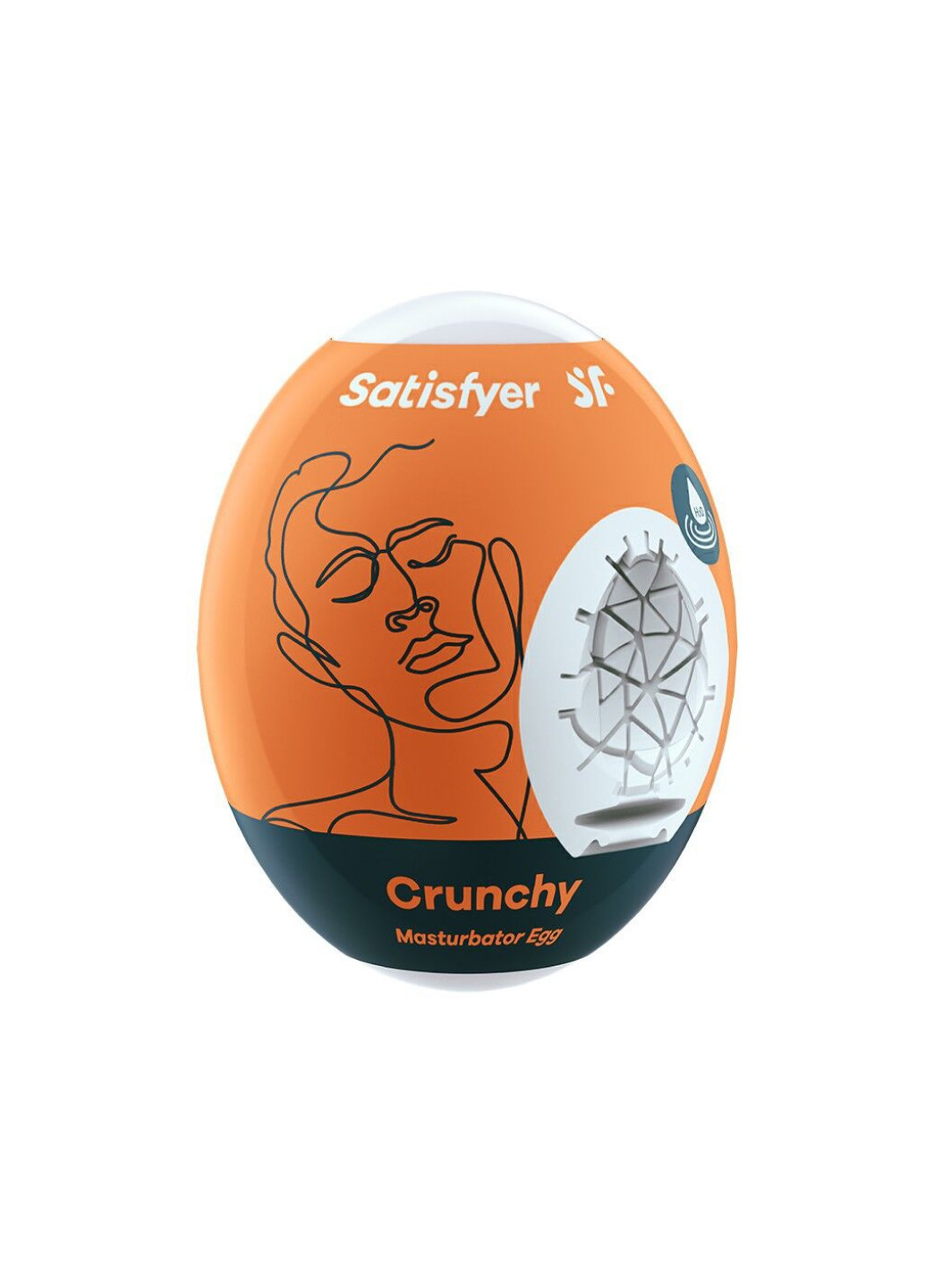 Самозмащувальний мастурбатор-яйце Egg Crunchy, одноразовий, не вимагає мастила Satisfyer (252313675)
