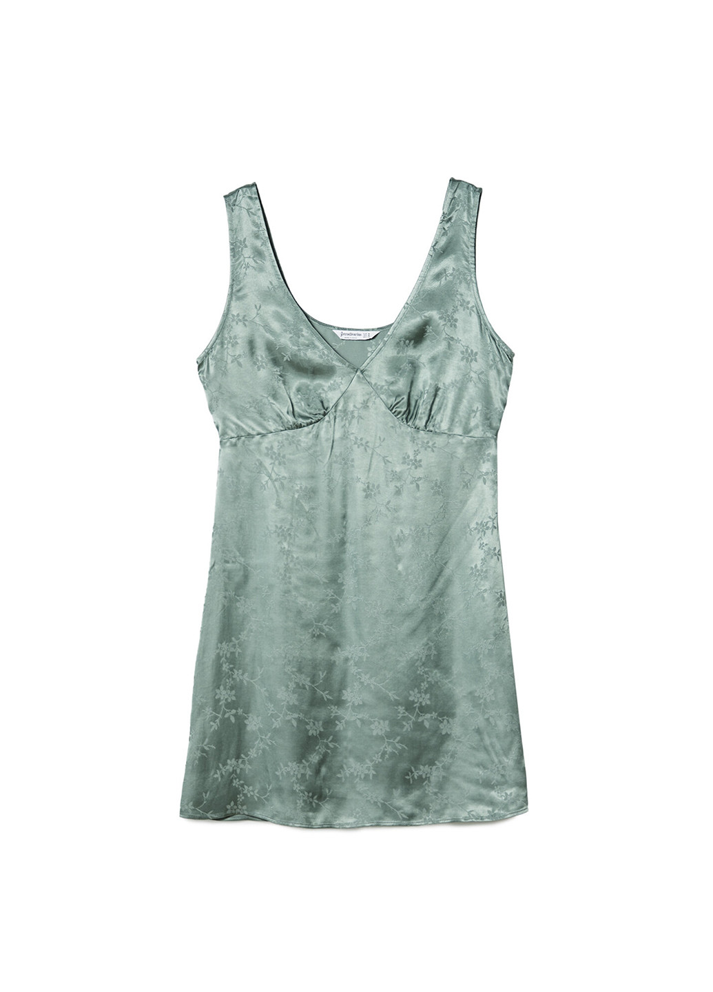 Сіро-зелена кежуал сукня Stradivarius з квітковим принтом