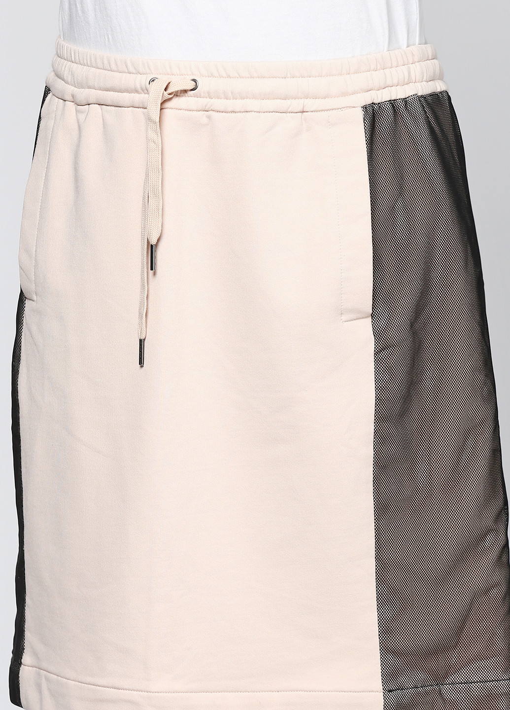 Светло-бежевая кэжуал однотонная юбка DKNY миди