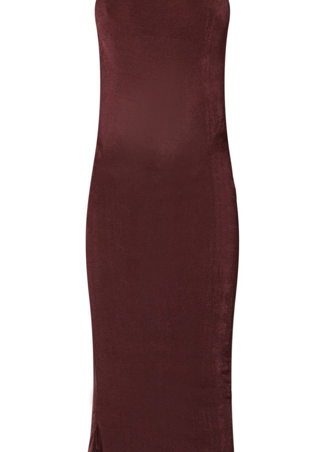 Коричнева кежуал сукня з відкритими плечима PrettyLittleThing однотонна