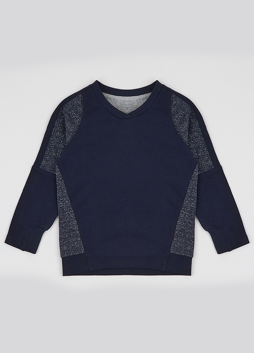 Ляля свитшот однотонный индиго кэжуал хлопок, двунитка