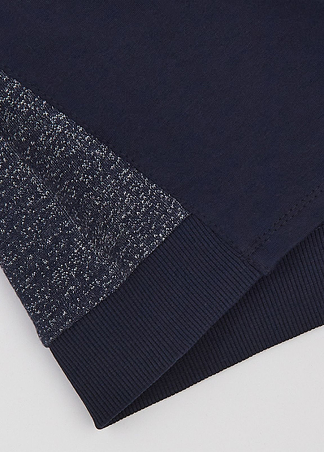 Ляля свитшот однотонный индиго кэжуал хлопок, двунитка