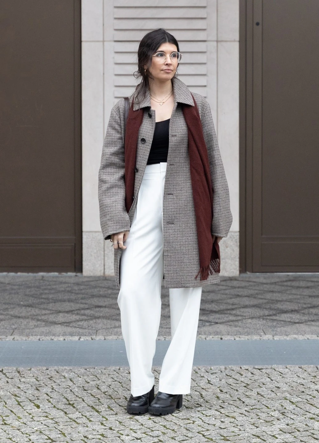 Коричневое демисезонное Пальто однобортное Uniqlo