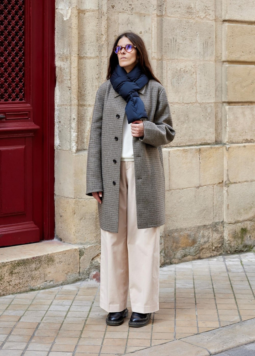 Коричневое демисезонное Пальто однобортное Uniqlo