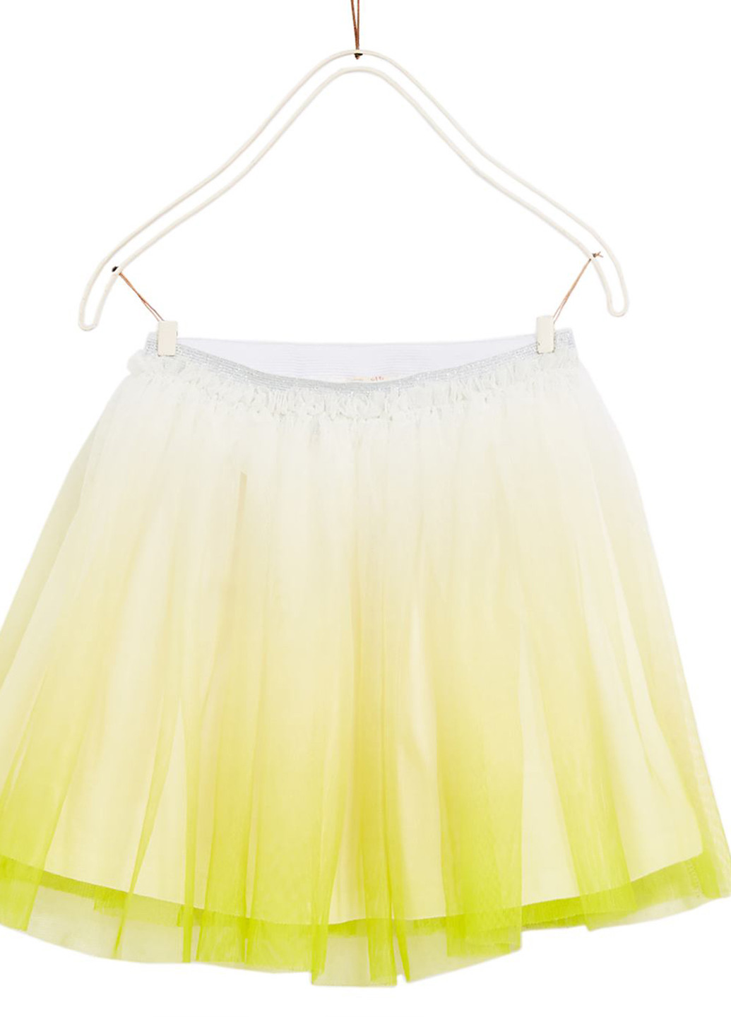 Желтая кэжуал однотонная юбка Zara мини