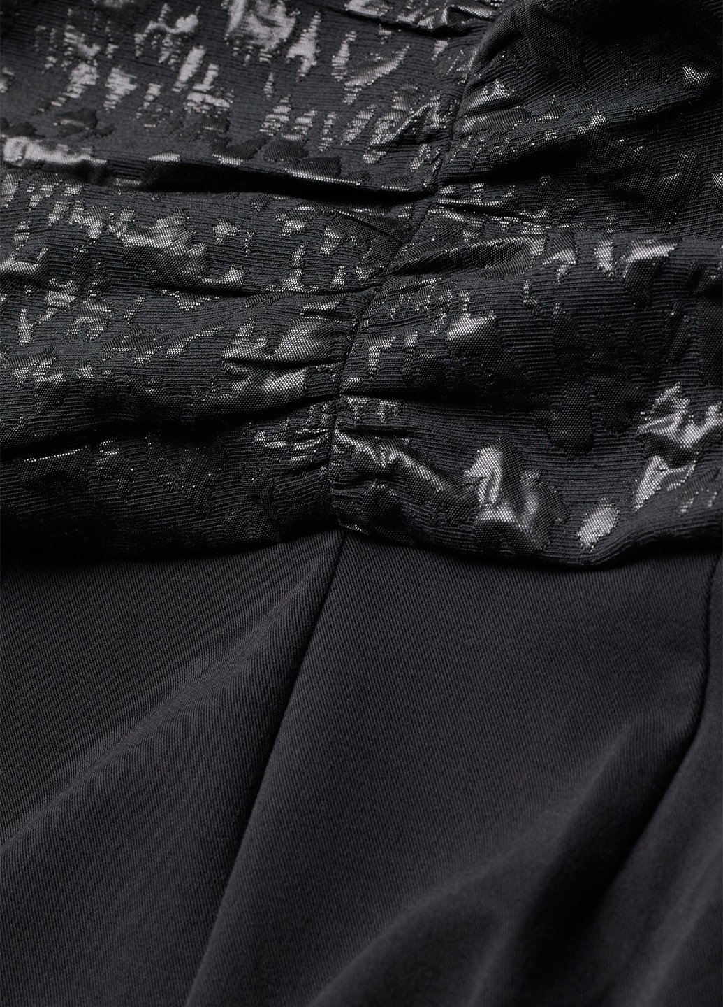 Комбинезон H&M комбинезон-брюки однотонный чёрный праздничный вискоза, жаккард