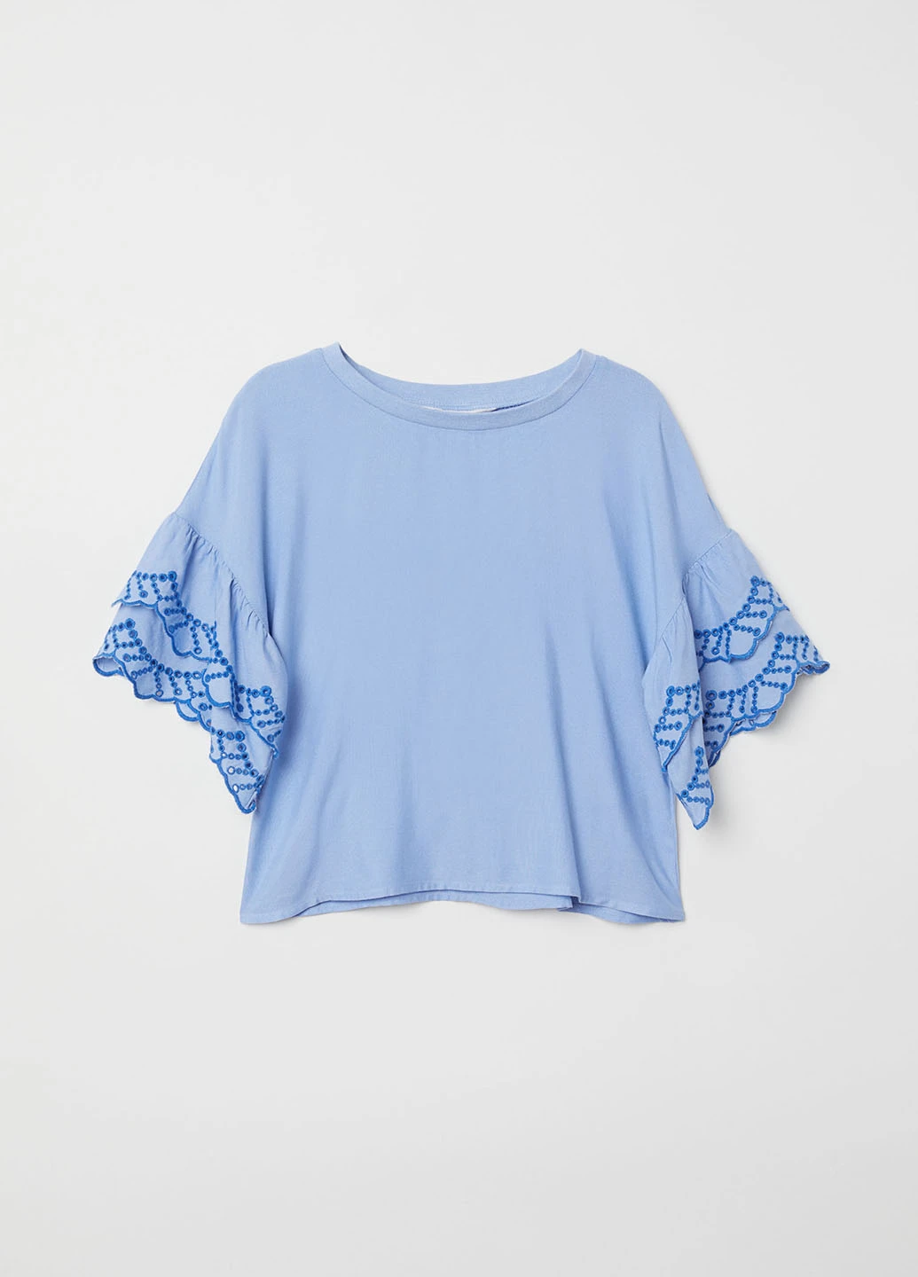 Голубая блузка H&M летняя