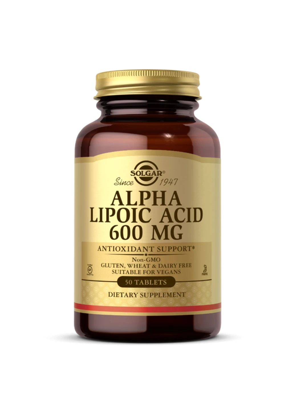 Альфа-ліпоєва кислота Alpha Lipoic Acid 600 mg (50 капсул) солгар Solgar (255408031)