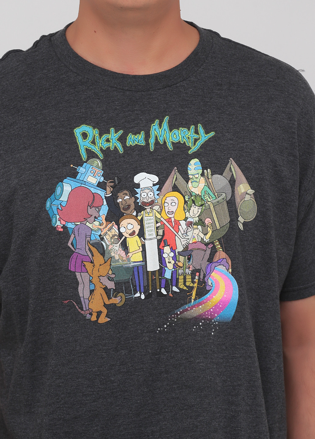 Темно-серая футболка Rick and Morty