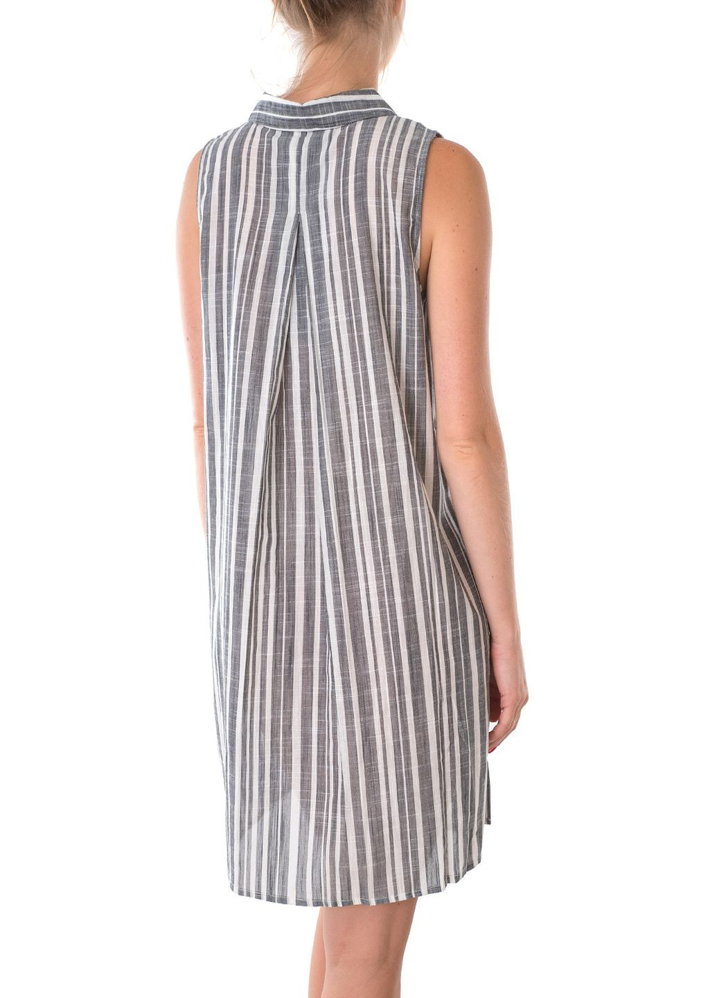 Серое пляжное платье E-Bound в полоску