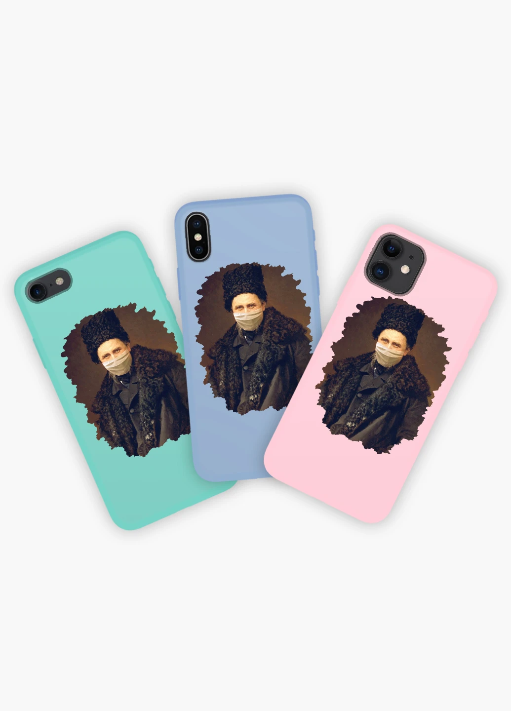 Чехол силиконовый Apple Iphone 7 Тарас Шевченко Карантин (Taras Shevchenko Quarantine) Белый (17361-1427) MobiPrint (219517542)