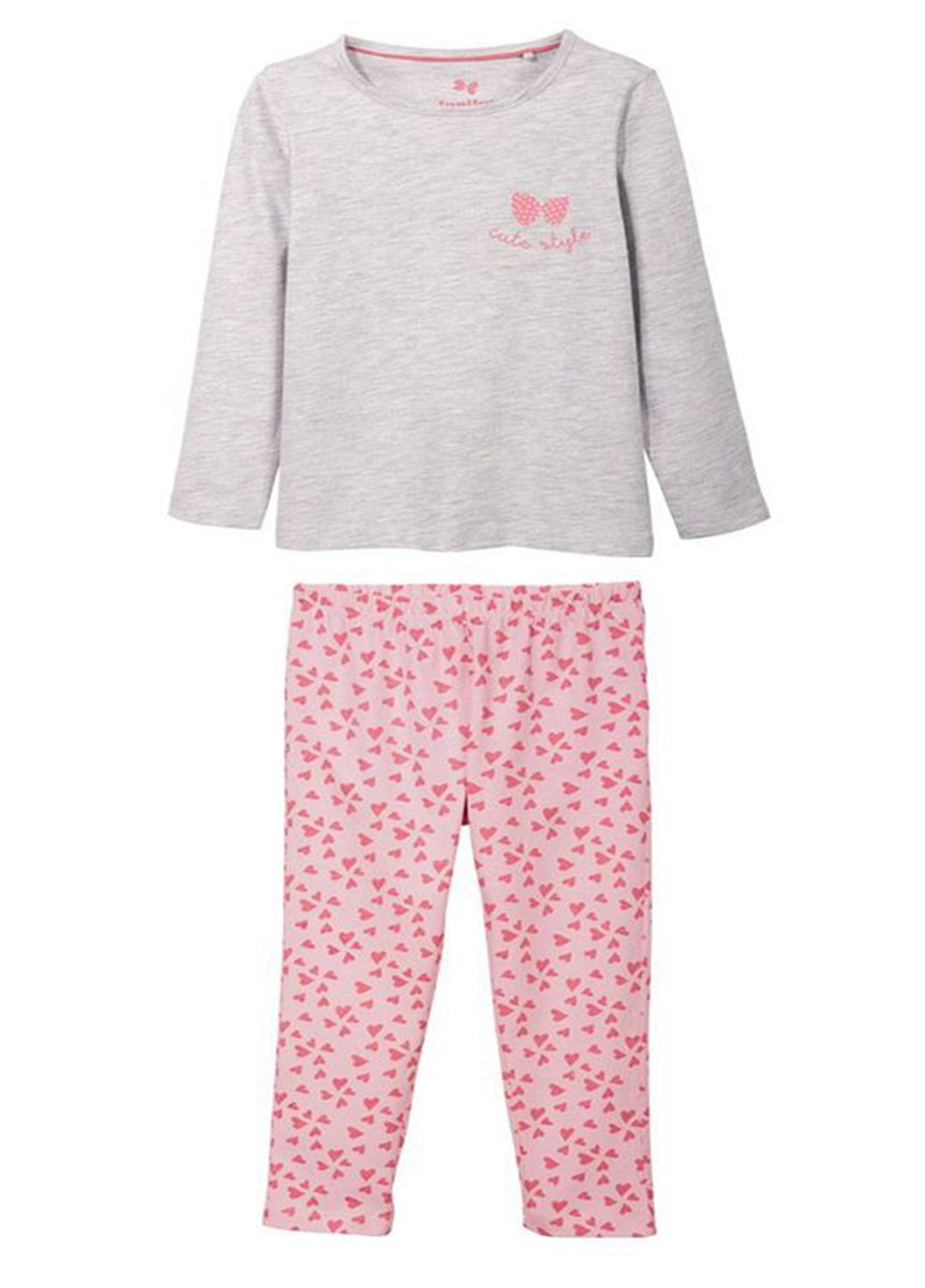 Рожевий демісезонний комплект (кофта, штани) Lupilu