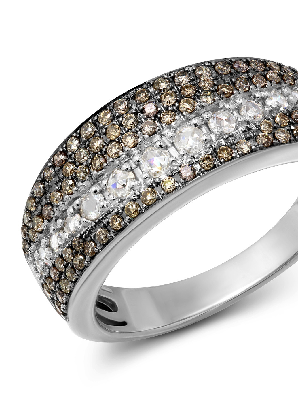 Кольцо с белого золота с бриллиантами огранки роза Zarina (254253081)