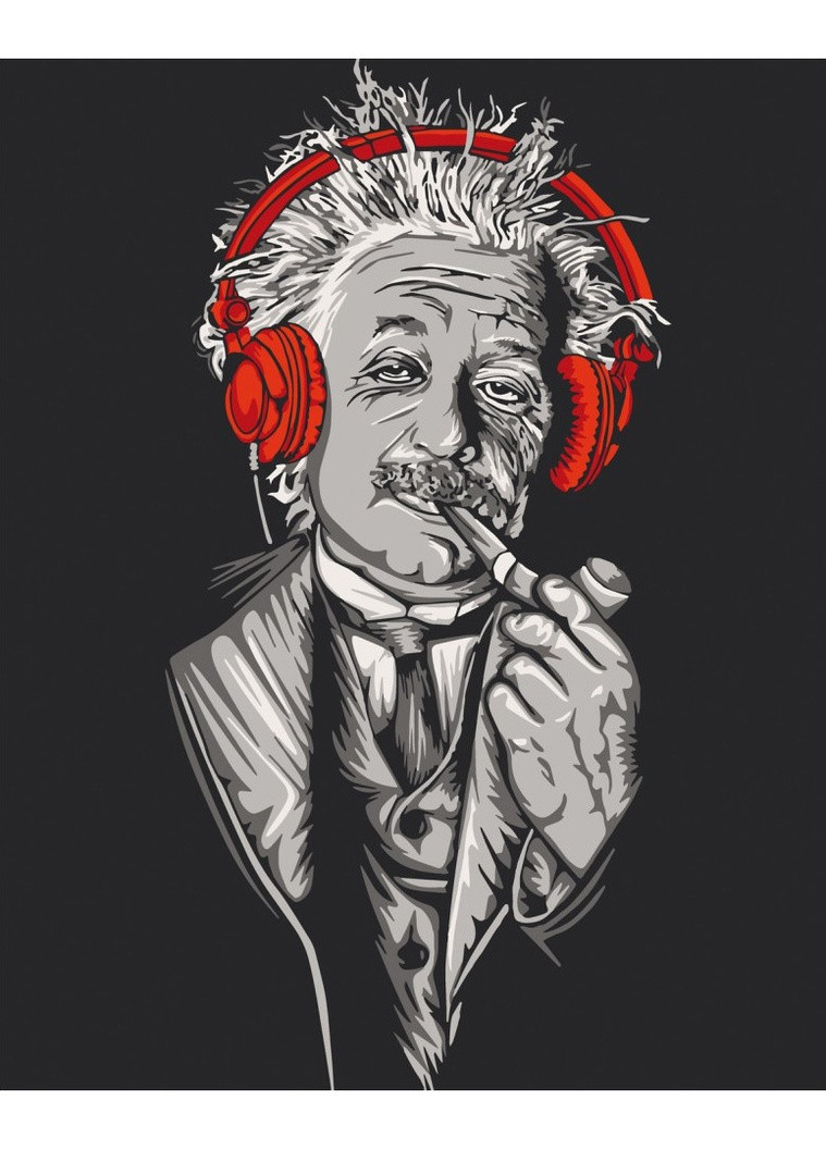 Картина по номерам "Эйнштейн в наушниках" 10314-AC 40х50 см Art Craft (252907789)