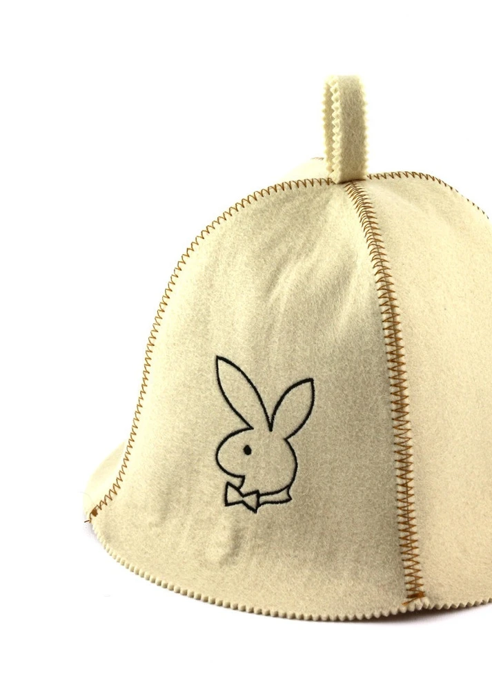 Банна шапка "Playboy", штучне хутро, білий (LA-417) Luxyart (252611386)