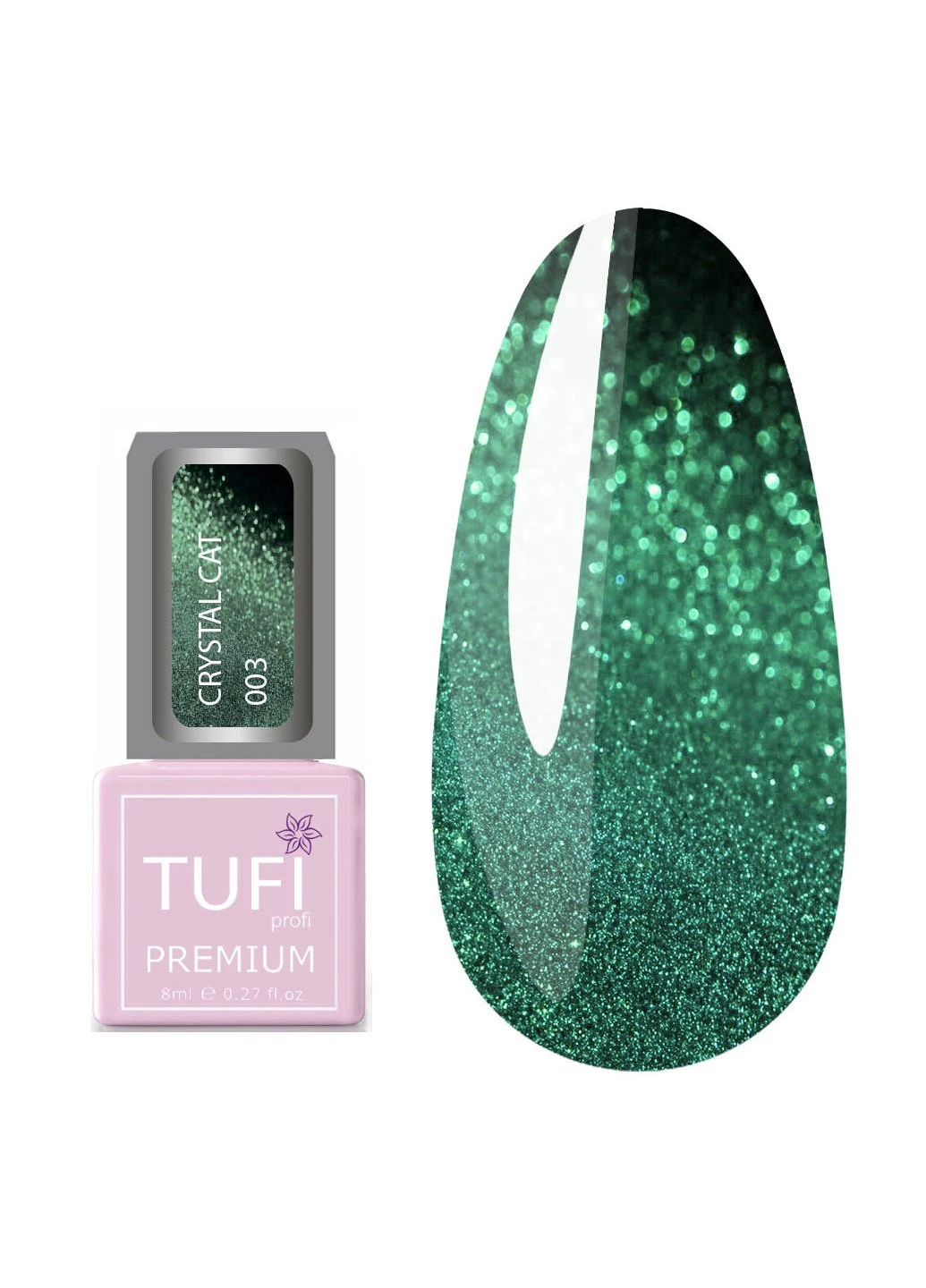 Гель-лак PREMIUM Crystal Cat 003 Tufi Profi 0 (239833617)