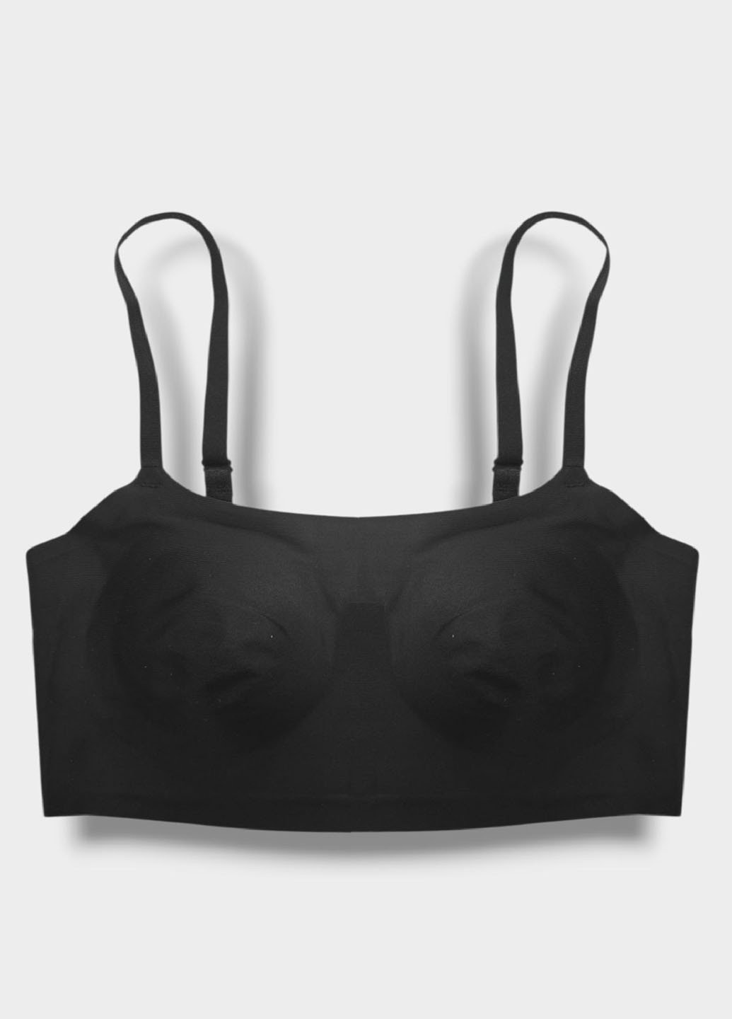 Чёрный топ бюстгалтер H&M без косточек полиамид