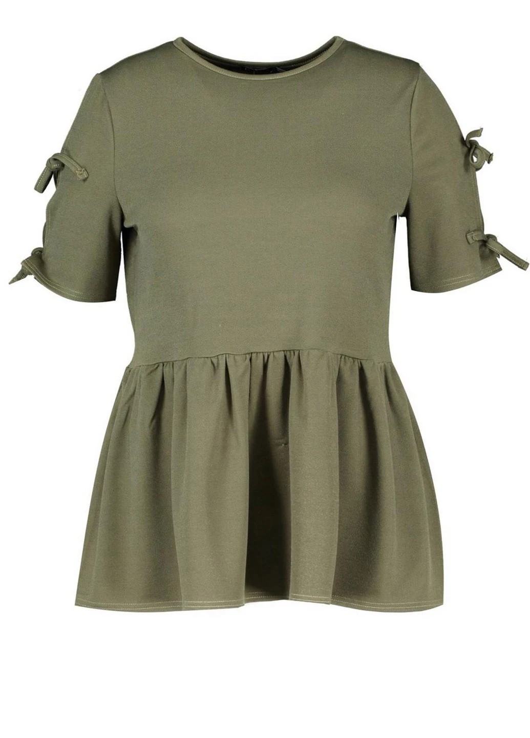 Хакі блуза з баскою Boohoo