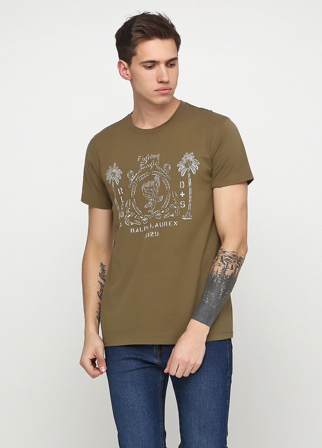 Оливкова футболка Ralph Lauren