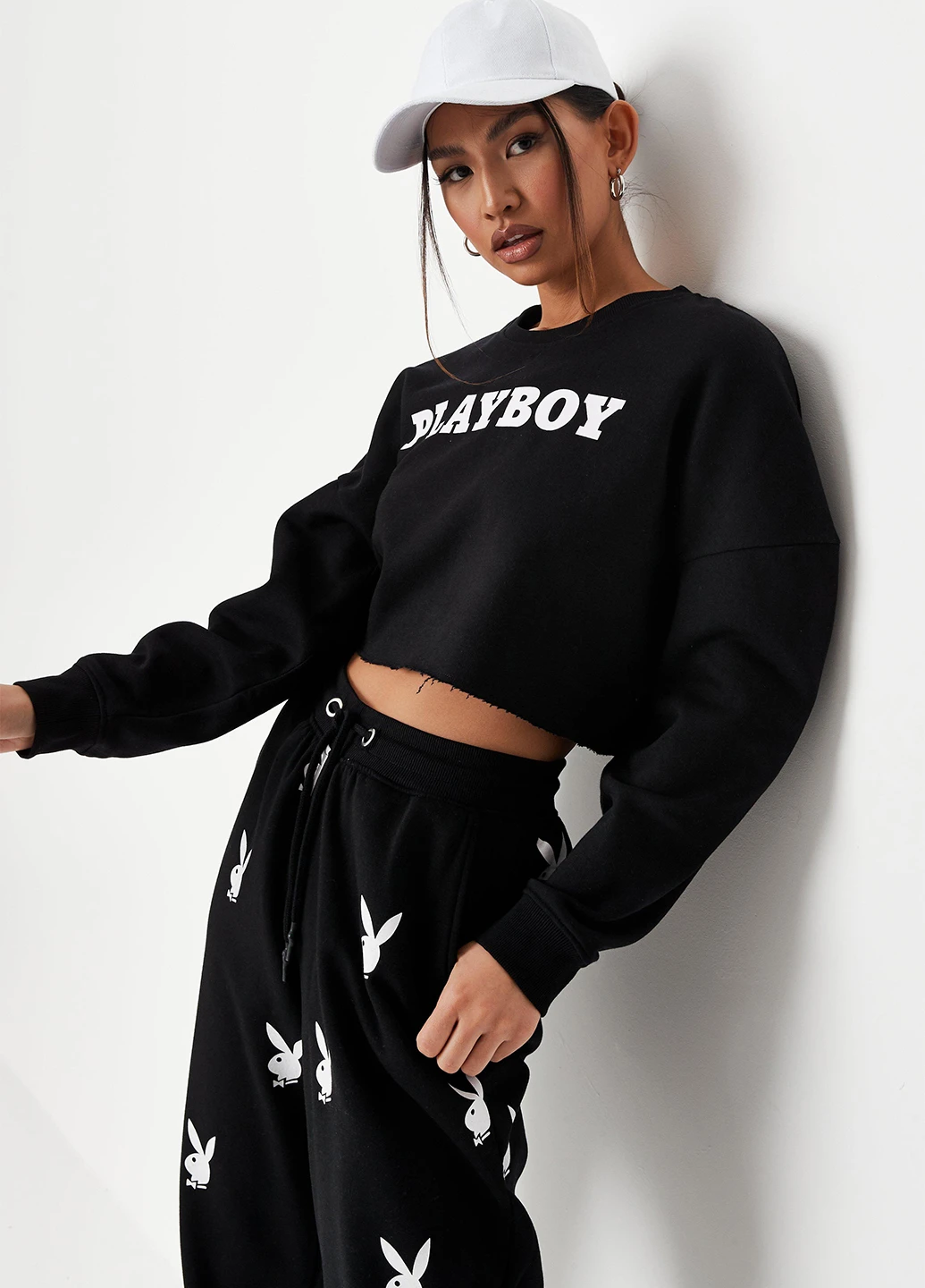 Чорний світшот Missguided напис без декору (262982935)