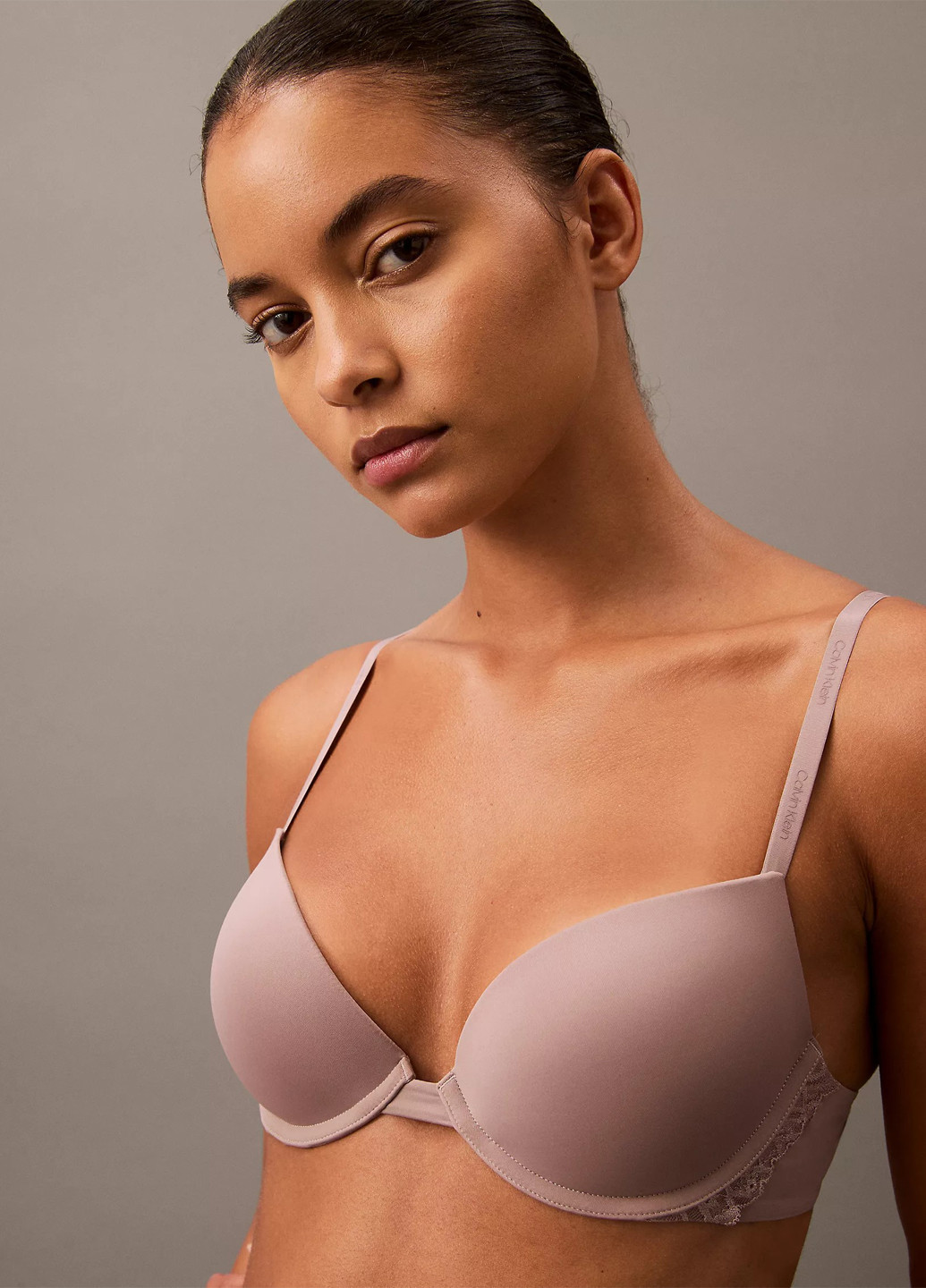 Сиреневый бюстгальтер Calvin Klein с косточками нейлон