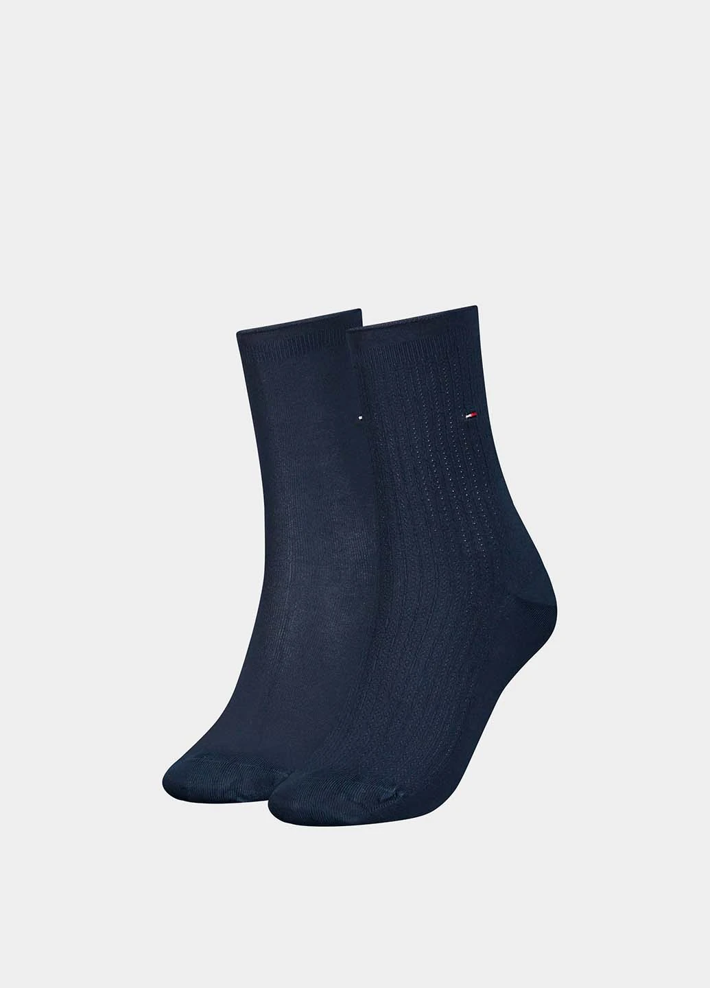 Синие носки (2 пары) Tommy Hilfiger однотонные (329047357)