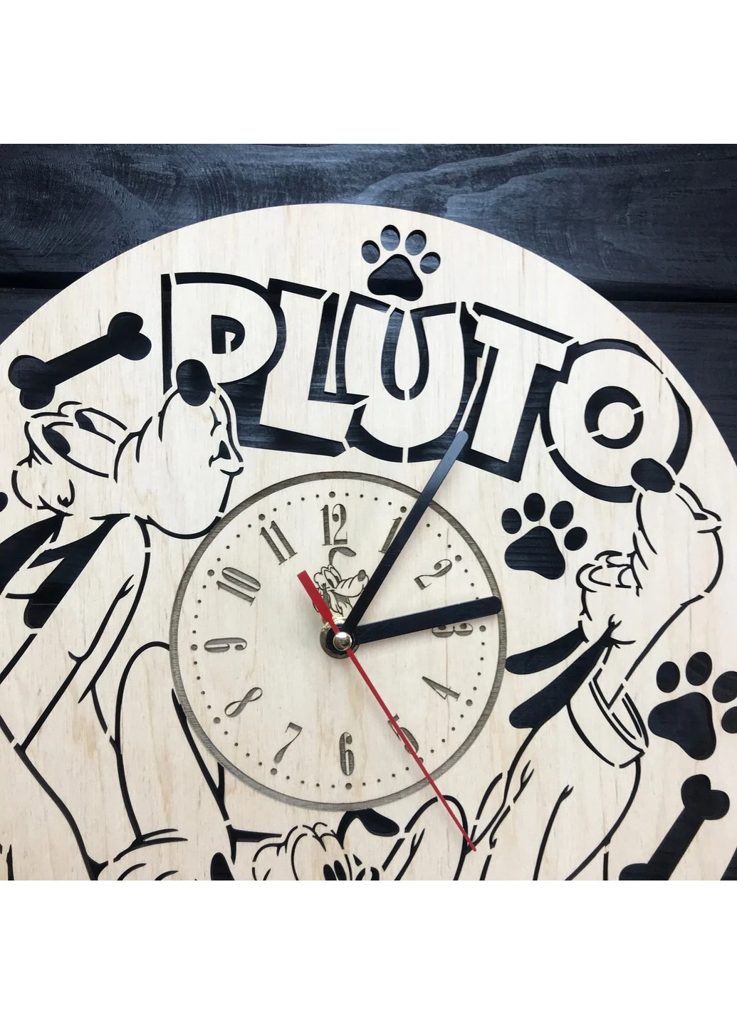 Дитячий дерев`яний годинник на стіну «Pluto» 7Arts (253566433)