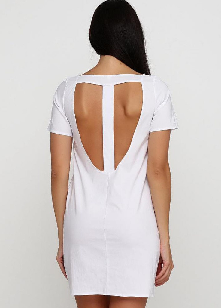 Білий кежуал стильне літнє плаття вільного крою з відкритою спиною altair білий Podium однотонна
