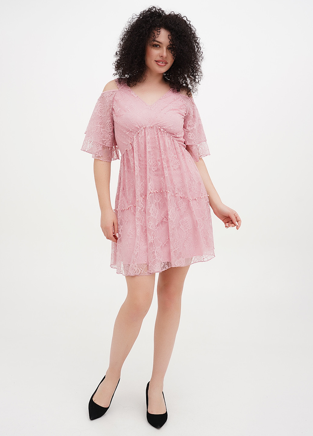 Розовое праздничный платье Vicolo однотонное