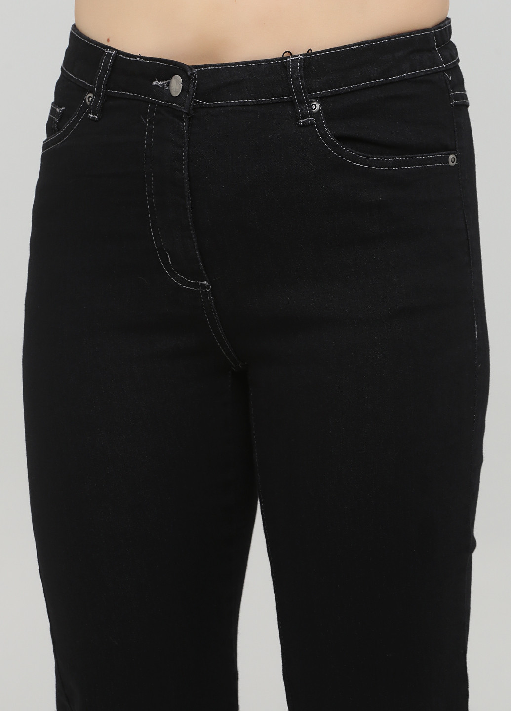 Черные демисезонные прямые джинсы Long Island