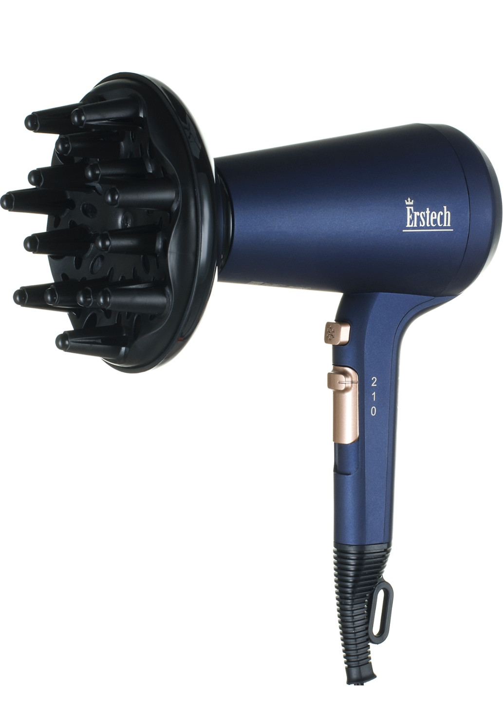 Фен электрический для сушки и укладки волос 220 В; арт.HD220/02ER; т.м. Erstech hd220/02er_blue (197140490)