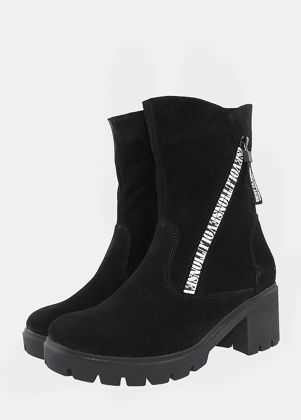 Зимние ботинки ra0035-11 черный Alvista из натуральной замши