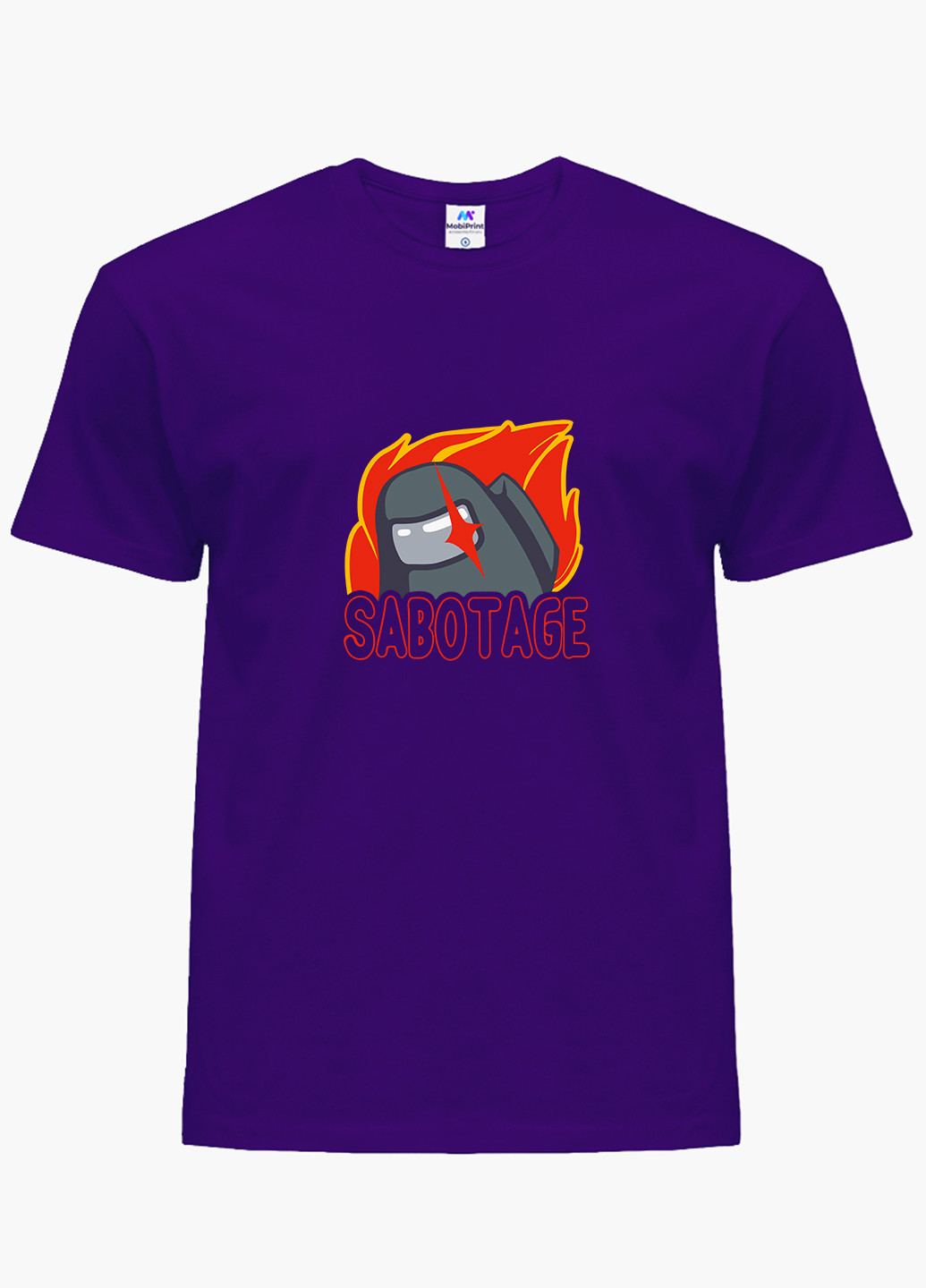 Фіолетова демісезонна футболка дитяча амонг ас (sabotage among us) (9224-2426) MobiPrint