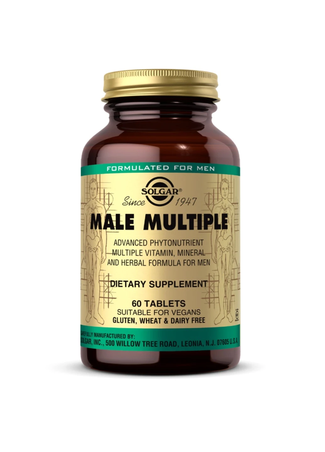 Витамины для мужчин Male Multiple (60 таб) солгар мейл мультипл Solgar (255408807)