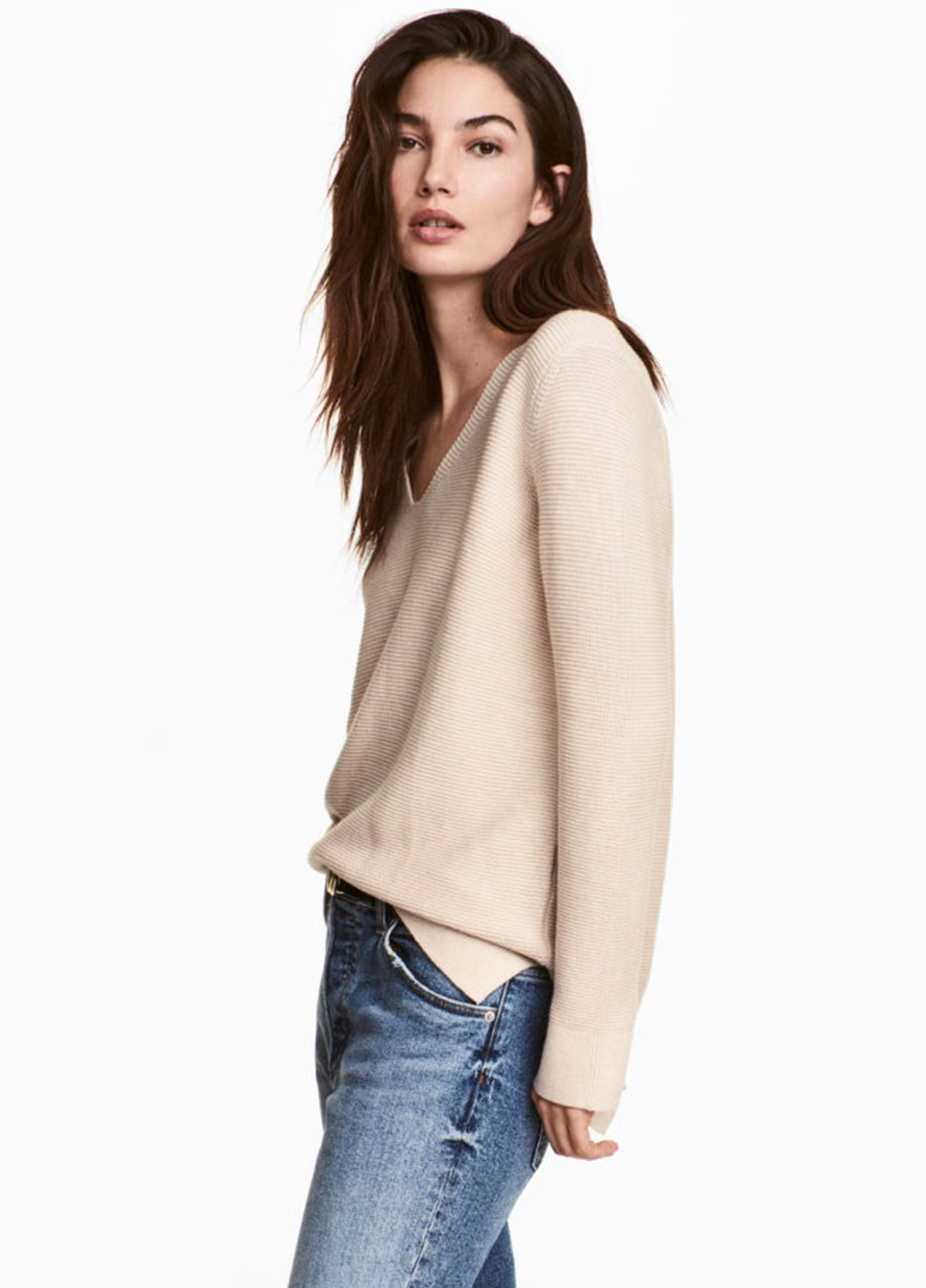 Бежевый демисезонный пуловер пуловер H&M