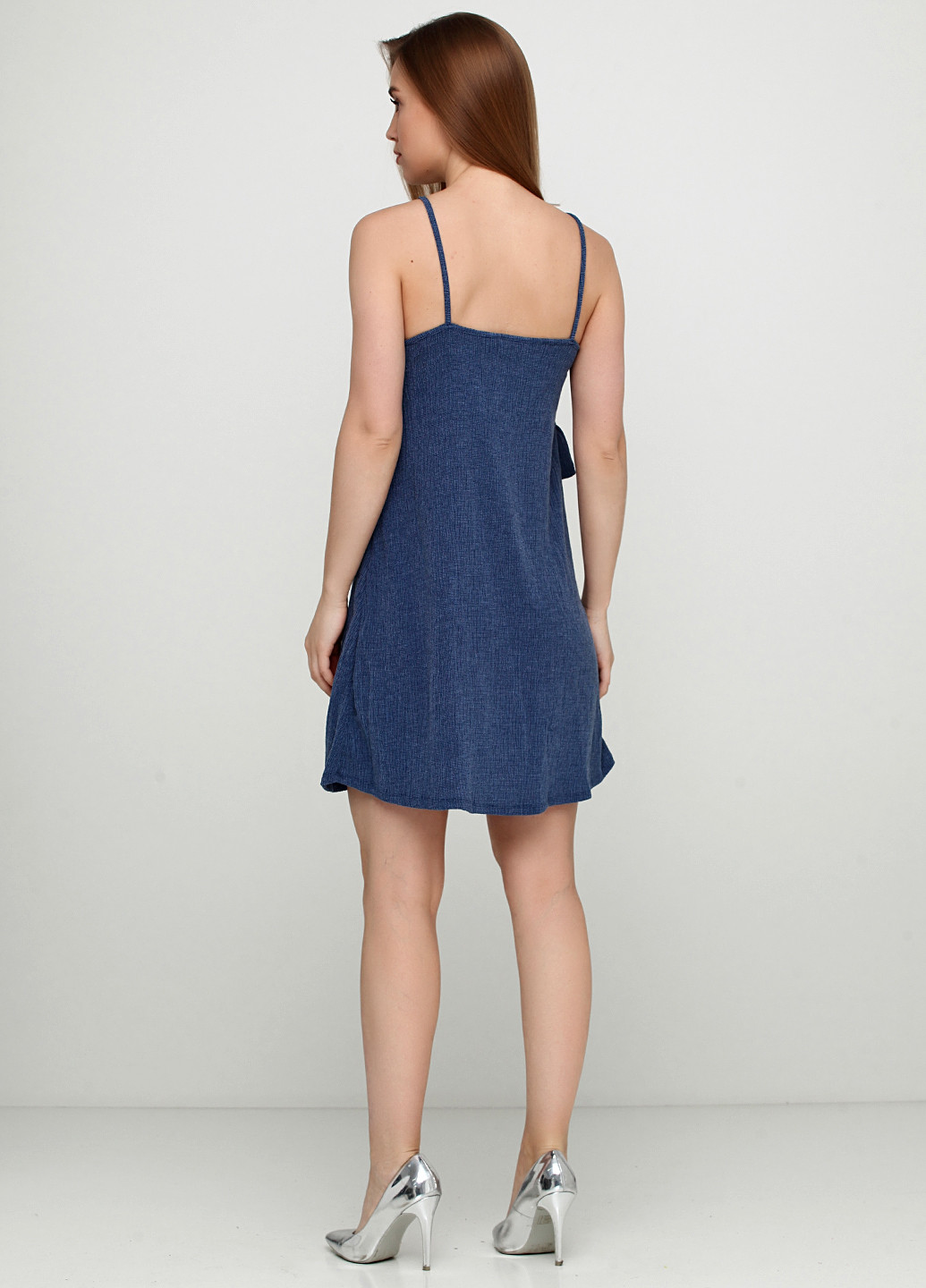 Блідо-синя кежуал плаття, сукня з відкритими плечима C&A однотонна