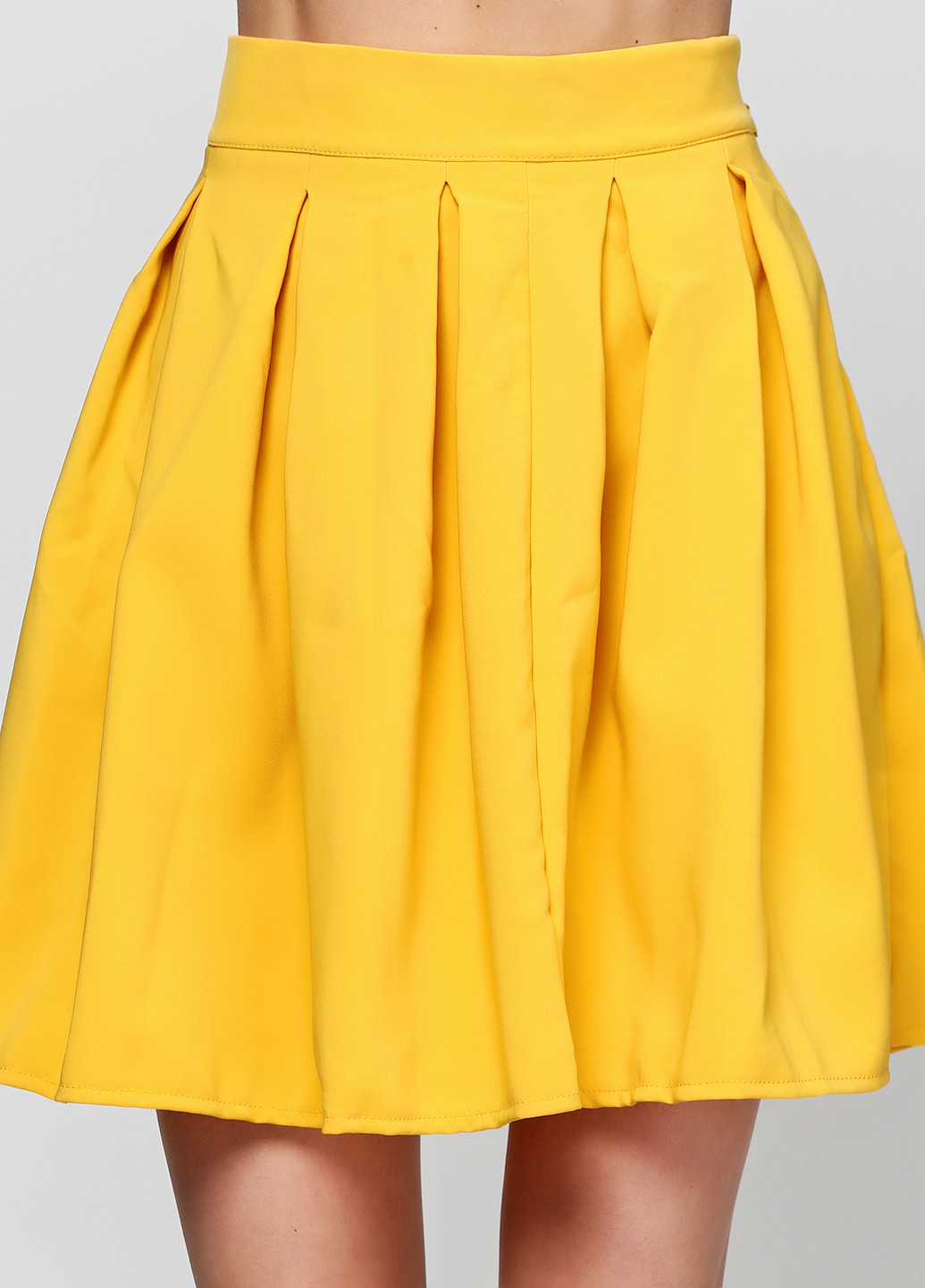 Желтая кэжуал однотонная юбка Daori мини