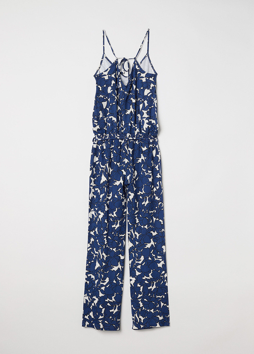 Комбинезон H&M комбинезон-брюки цветочный синий кэжуал модал