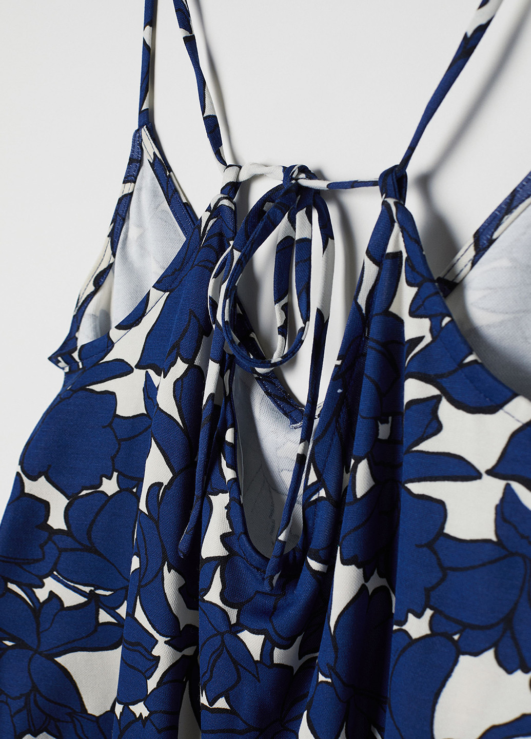 Комбінезон H&M комбінезон-брюки квітковий синій кежуал модал