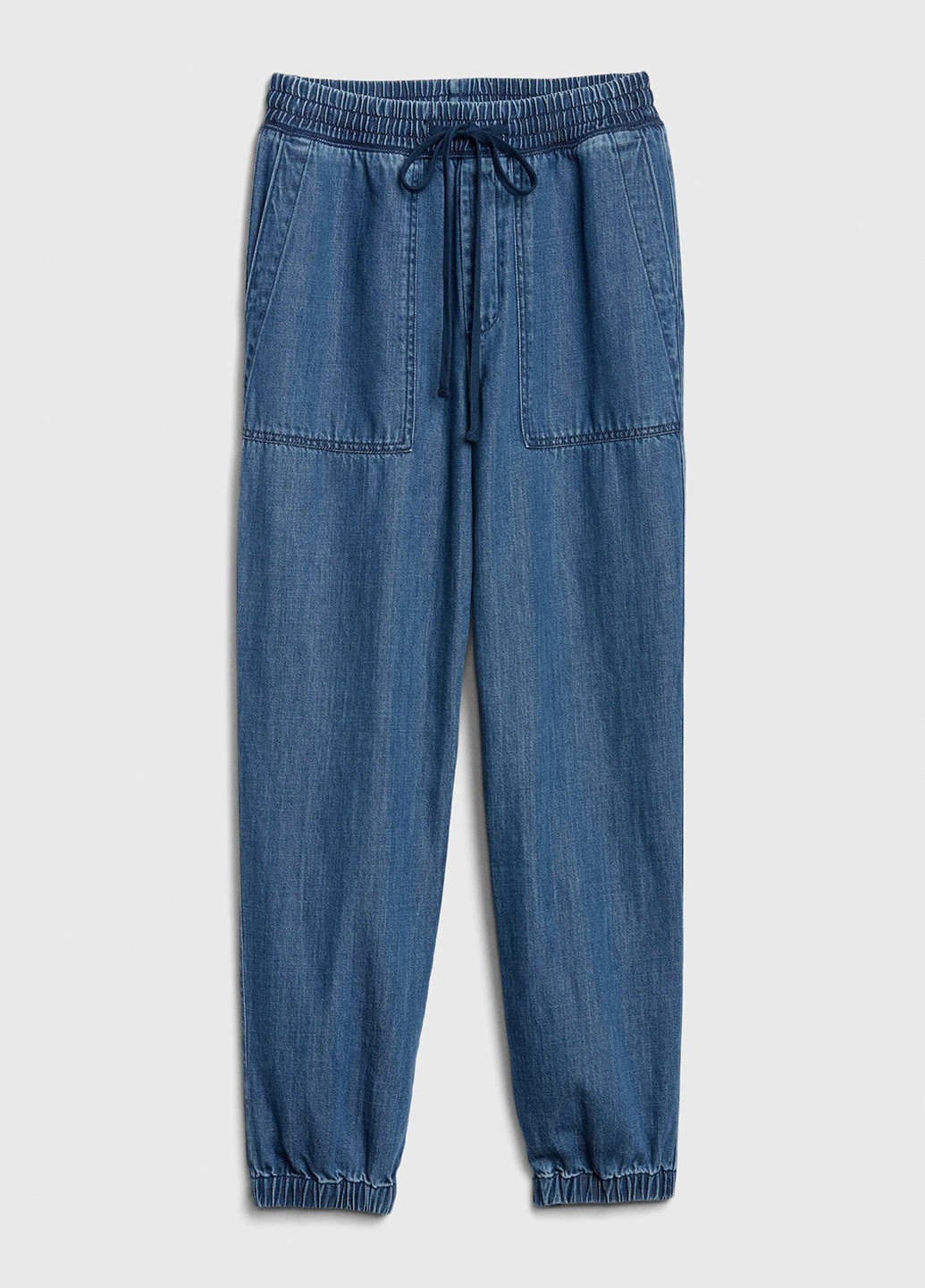 Голубые джинсовые демисезонные джоггеры брюки Gap