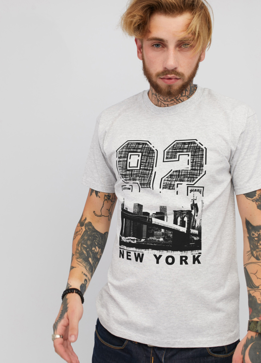 Светло-серая футболка YAPPI