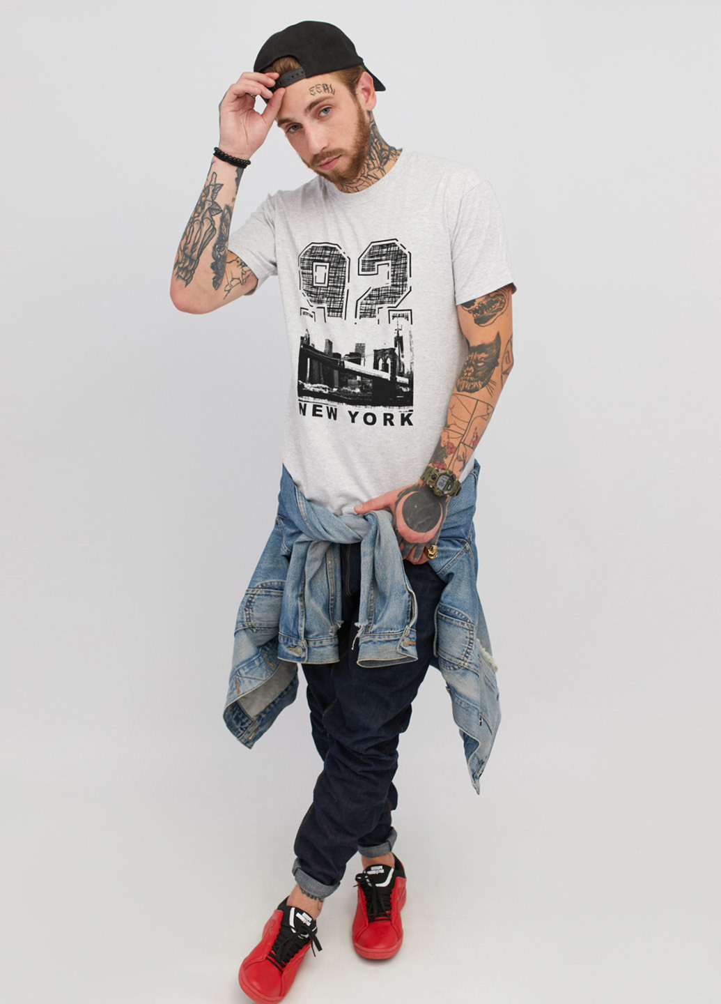 Светло-серая футболка YAPPI