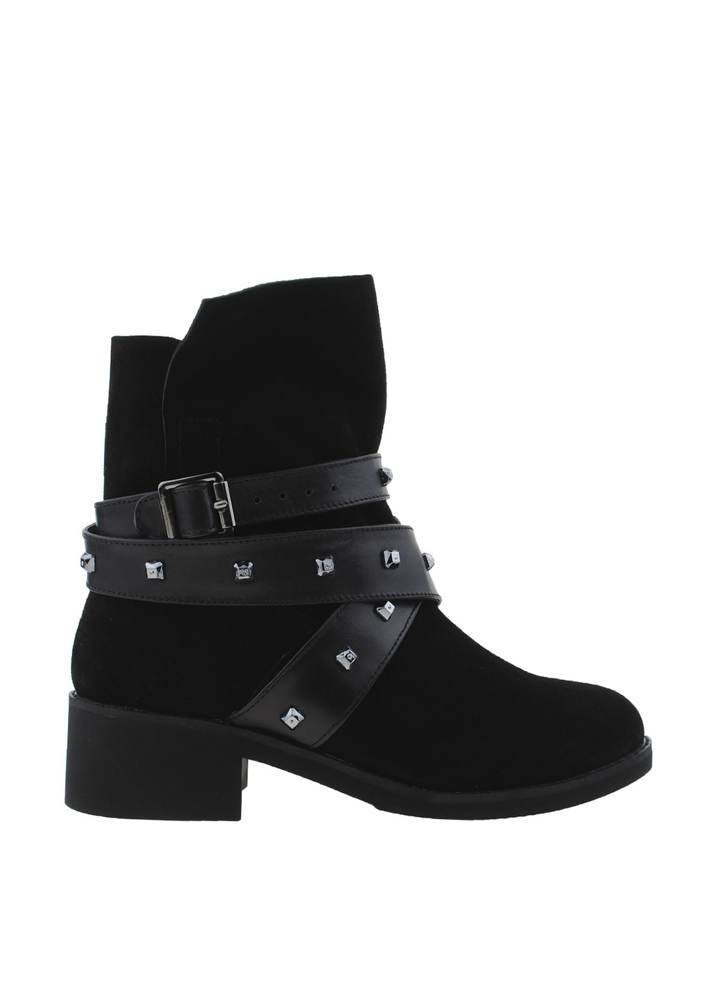 Осенние ботинки Tayana с заклепками, с пряжкой из натуральной замши