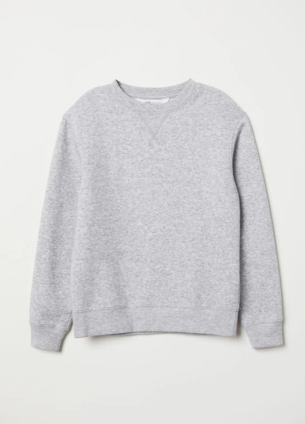H&M свитшот меланж серый кэжуал хлопок