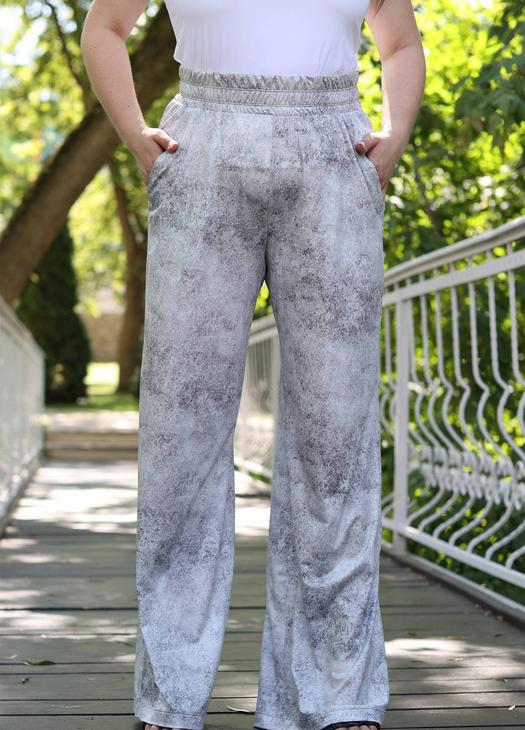 Брюки палаццо из микрофибры TOTALFIT (353331982)