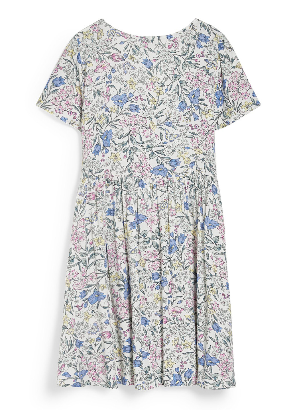 Білий кежуал сукня кльош C&A з квітковим принтом